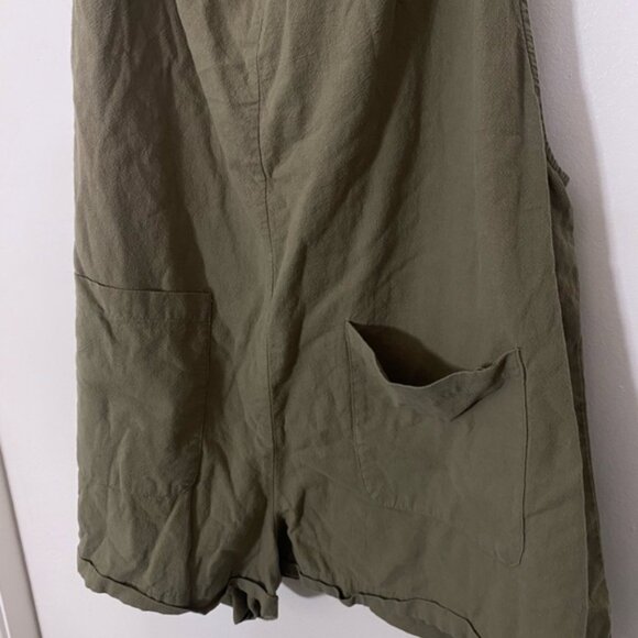 SHEIN 3XL Green Tie Romper with Pockets - Picture 2 of 5